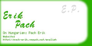 erik pach business card